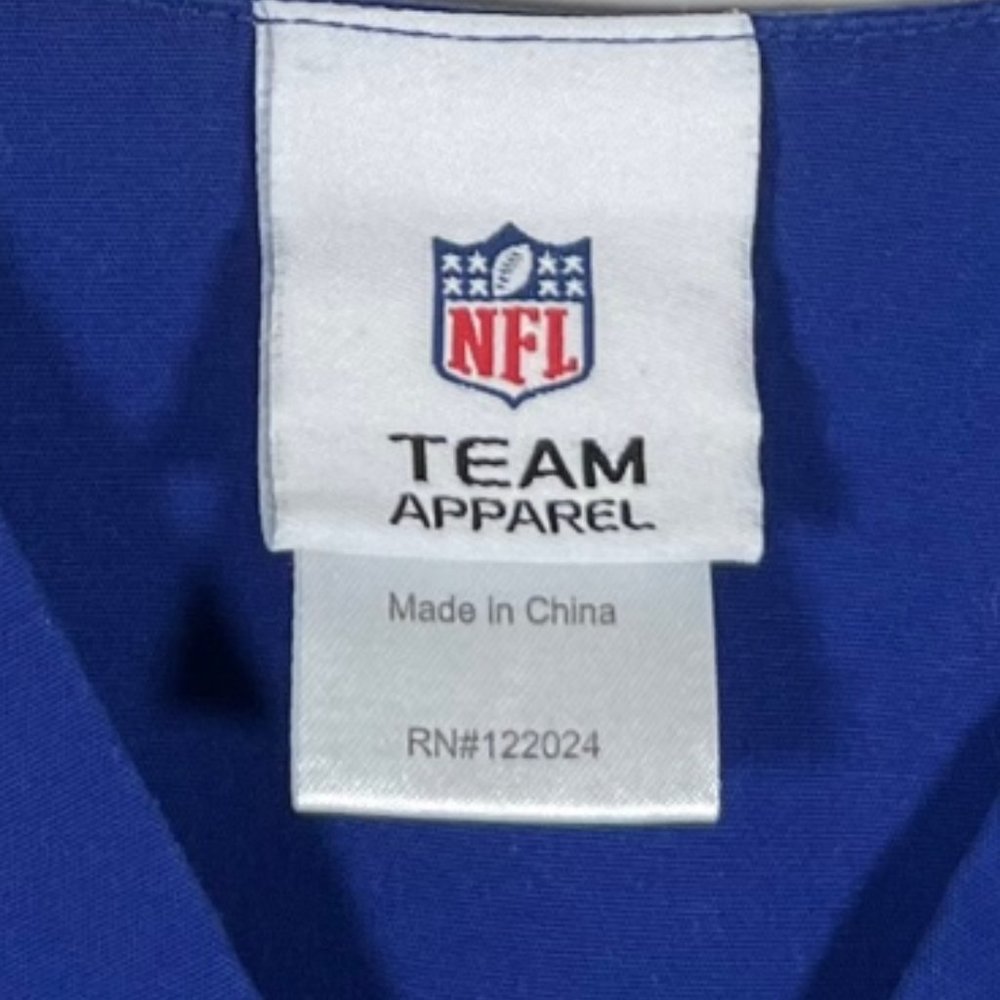 NFL Team Apparel New York Giants Embroidered Logo Unisex Scrub Top Size Small - Picture 4 of 4